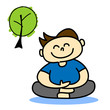 happiness man meditation