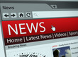 Digital news on computer screen