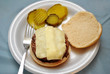 Cheese Burger with Pickle Slices