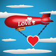 Vector: Love blimp Love blimp