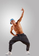 young man dancing hip hop