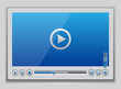 Blue glossy video player template