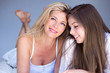 mère et fille beauté matin
