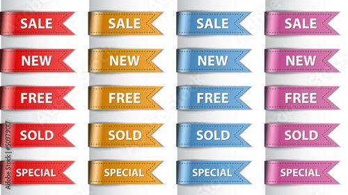 Vector: Shopping labels Shopping labels