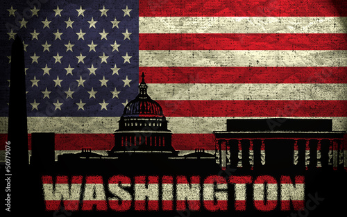 Illustration: View of Washington City View of Washington City
