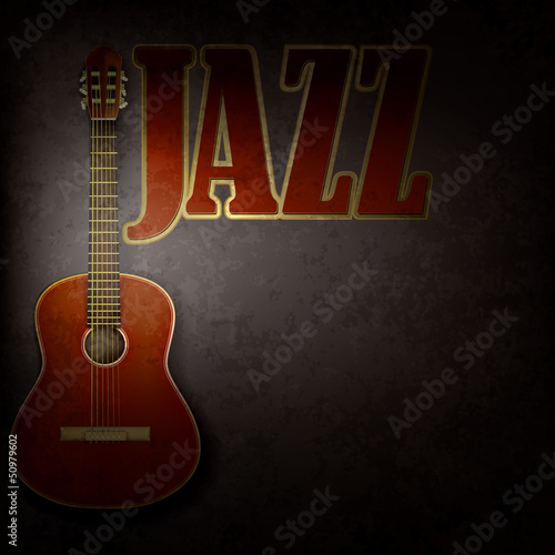 Vector: acoustic guitar on gray acoustic guitar on gray