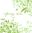 Green floral background