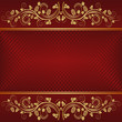 red background with golden ornaments