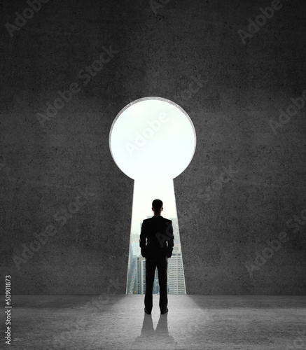 Photo: concrete wall like keyhole concrete wall like keyhole