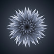 3d abstract crystal organic flower star