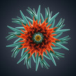 3d abstract organic flower coral star shape