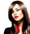 Fashion Woman Portrait. Stylish Model. Beauty Makeup