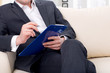 male psychologist  being ready to take notes