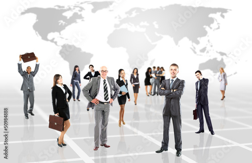 Photo: Young attractive business people - the elite business team Young attractive business people - the elite business team
