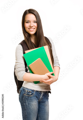 Photo: Cute young student girl. Cute young student girl.