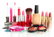 beautiful decorative cosmetics, isolated on white