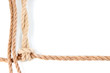 Frame composed of rope isolated on white