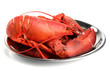 Red Lobster On Tray, Isolated ...