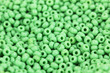 Green beads closeup