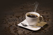Dampfende Tasse Kaffee