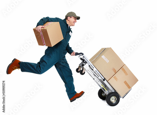 Photo: Running Delivery postman. Running Delivery postman.