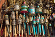 Nepalese Prayer Wheels on swayambhunath stupa in Kathmandu, Nepa