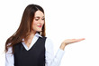 Business woman presenting.