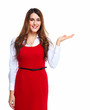 Business woman presenting.