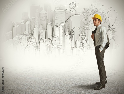 Photo: Sketch of an architect Sketch of an architect