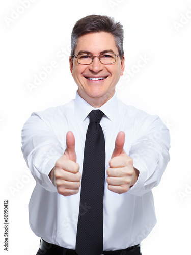 Photo: Happy businessman. Happy businessman.