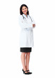 Smiling medical doctor woman with stethoscope.
