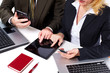 Business people group working with laptop.
