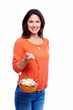 Woman with Easter eggs.