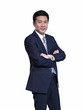 studio portrait of an asian businessman