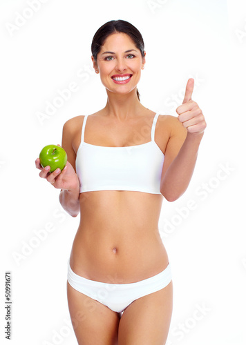 Photo: Young beautiful fitness woman. Young beautiful fitness woman.