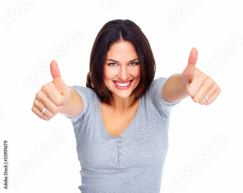 Photo: Happy smiling woman. Happy smiling woman.