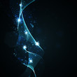 Abstract vector background, shiny space, futuristic wave
