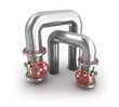 Industrial valves and pipes