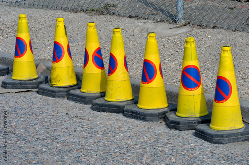 Photo: Line of no waiting Cones Line of no waiting Cones