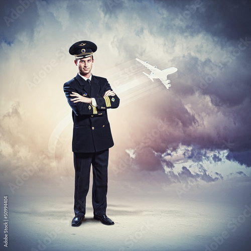 Photo: Image of male pilot Image of male pilot