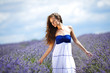 woman on lavender field