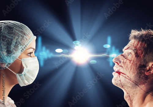 Photo: Meeting the surgeon and the patient looks Meeting the surgeon and the patient looks