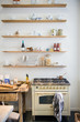 Small apartment kitchenette interior