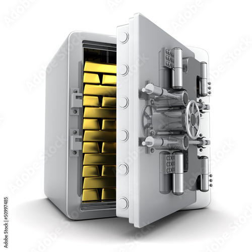 Illustration: Safe and gold Safe and gold