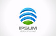 Logo Circle abstract. Global, media, technology icon.