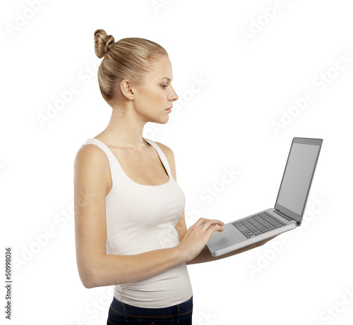 Photo: woman with laptop woman with laptop