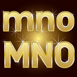 Golden Letters and Numbers Big and Small