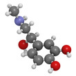 Adrenaline (epinephrine) hormone and neurotransmitter, molecular