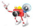 The left hand point the finger Engineer Red Camera Character. Th