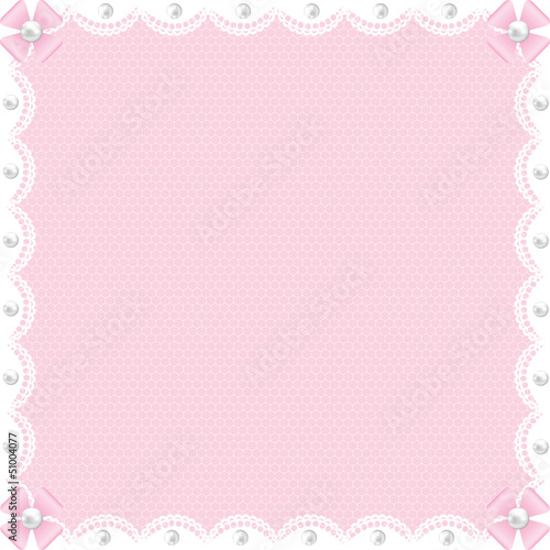 Vector: white lace background and pearls white lace background and pearls
